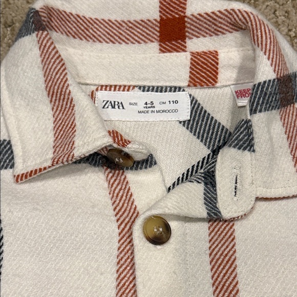 Zara Plaid Kids Shirt - Picture 3 of 4